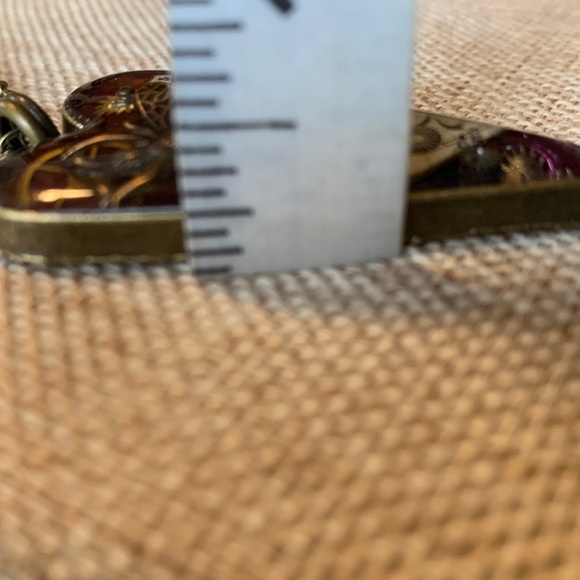Bee Vintage Watch Gears Heart Necklace Handmade - Picture 7 of 10